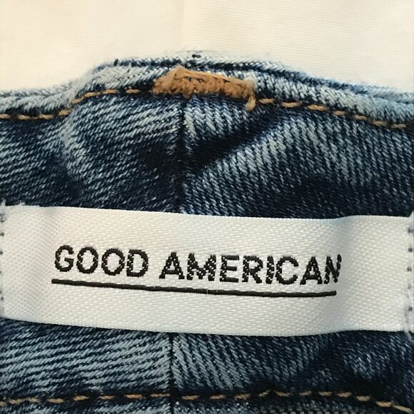 Good American Good Legs Crop Skinny Legs Women 8/29 Blue High Rise Distressed - Picture 3 of 13
